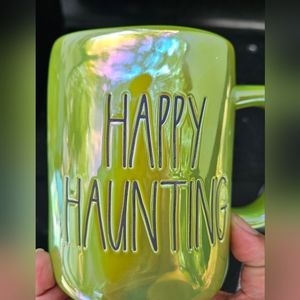 Rae Dunn happy haunting iridescent mug.